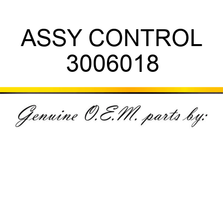 ASSY CONTROL 3006018