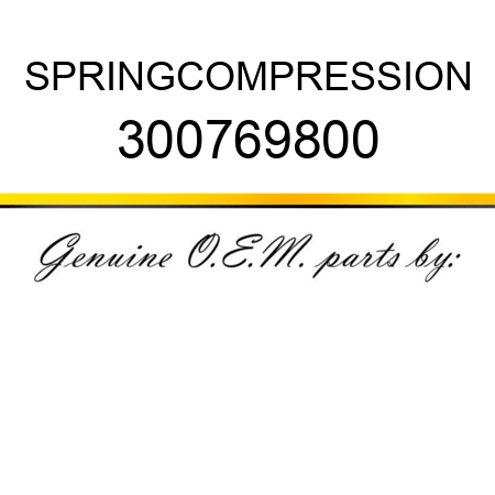 SPRING,COMPRESSION 300769800