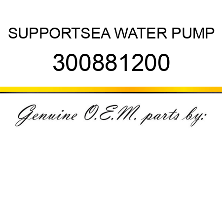 SUPPORT,SEA WATER PUMP 300881200