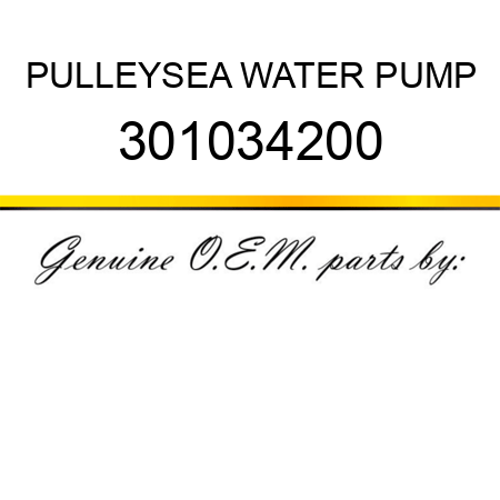 PULLEY,SEA WATER PUMP 301034200