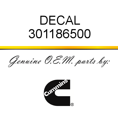 DECAL 301186500