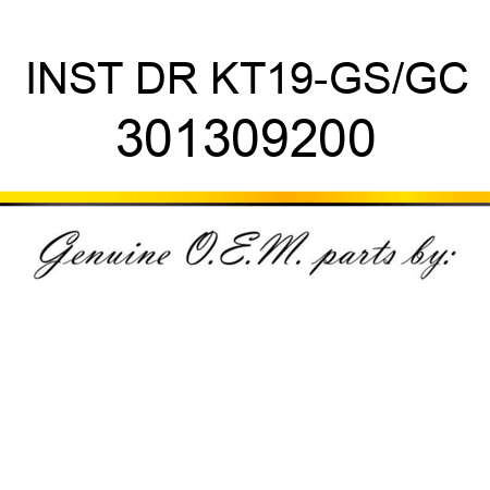 INST DR KT19-GS/GC 301309200