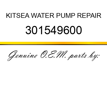 KIT,SEA WATER PUMP REPAIR 301549600
