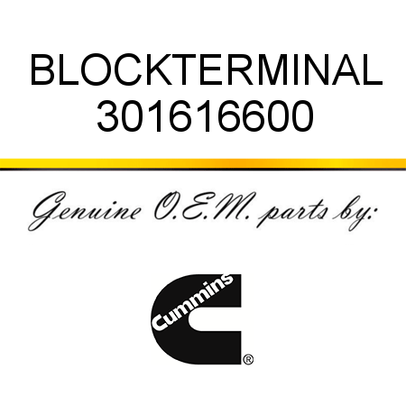 BLOCK,TERMINAL 301616600