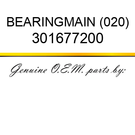 BEARING,MAIN (020) 301677200