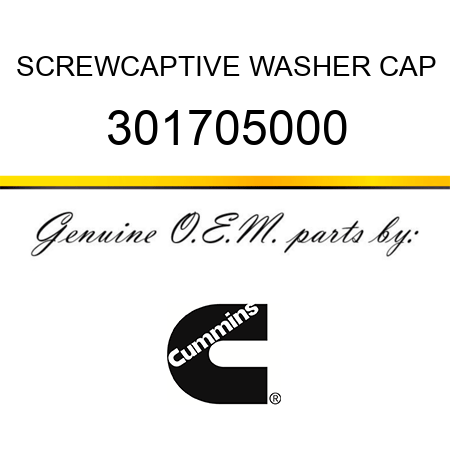 SCREW,CAPTIVE WASHER CAP 301705000