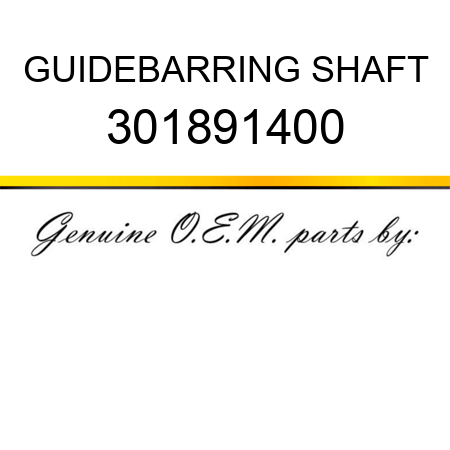 GUIDE,BARRING SHAFT 301891400