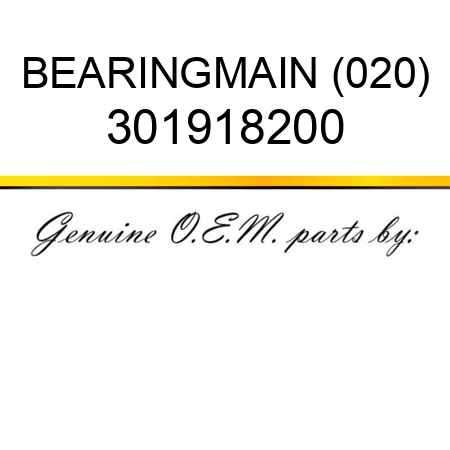 BEARING,MAIN (020) 301918200