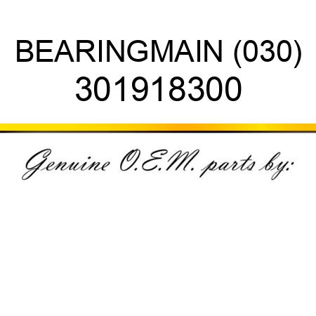 BEARING,MAIN (030) 301918300
