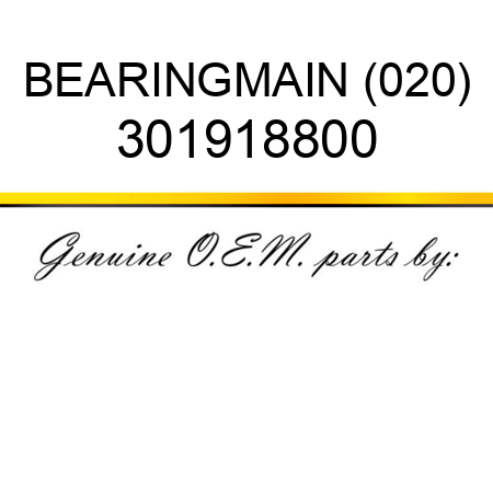 BEARING,MAIN (020) 301918800
