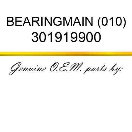 BEARING,MAIN (010) 301919900