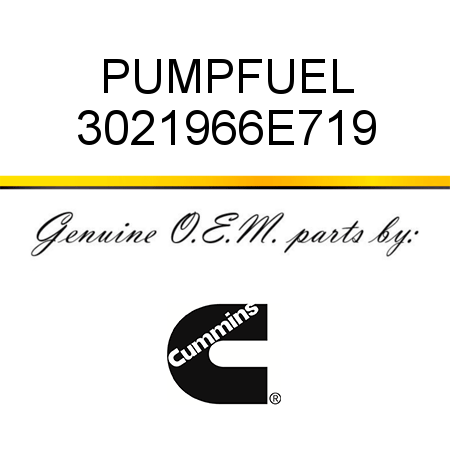 PUMP,FUEL 3021966E719