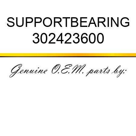 SUPPORT,BEARING 302423600