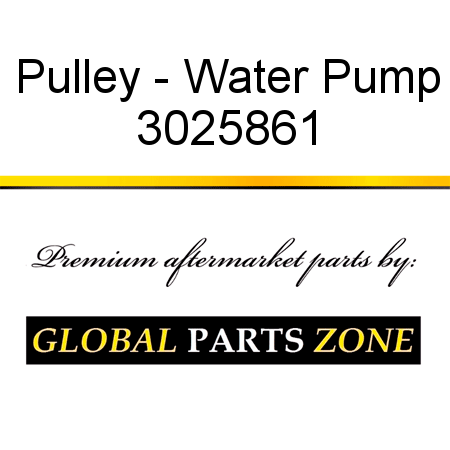 Pulley - Water Pump 3025861
