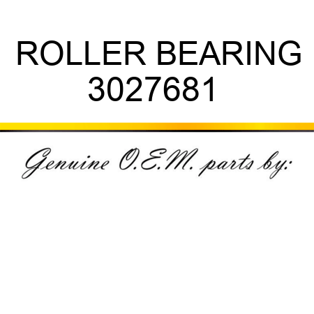 ROLLER BEARING 3027681 