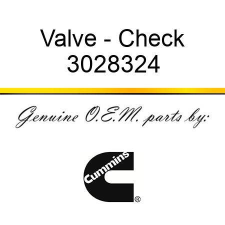 Valve - Check 3028324