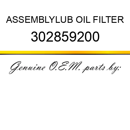 ASSEMBLY,LUB OIL FILTER 302859200