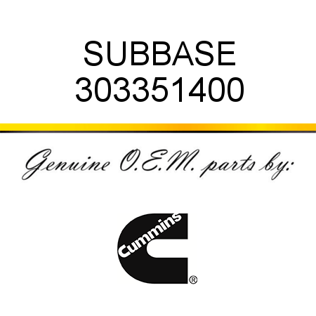 SUBBASE 303351400