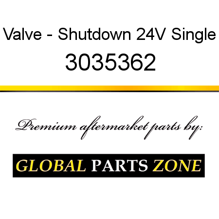 Valve - Shutdown 24V Single 3035362