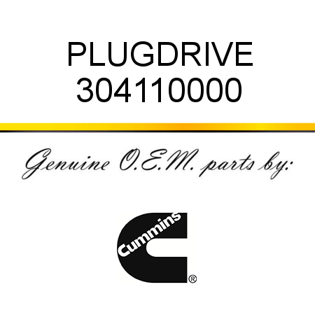 PLUG,DRIVE 304110000