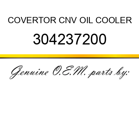 COVER,TOR CNV OIL COOLER 304237200