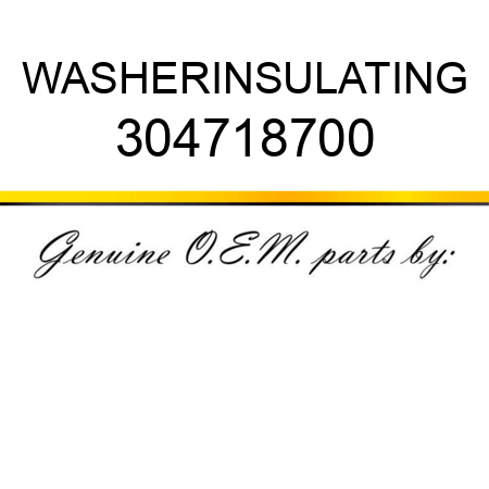 WASHER,INSULATING 304718700