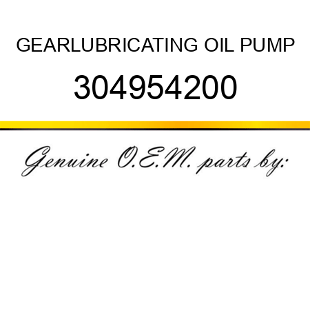 GEAR,LUBRICATING OIL PUMP 304954200