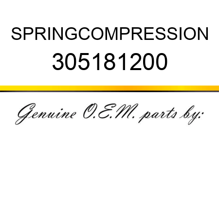 SPRING,COMPRESSION 305181200