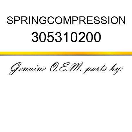 SPRING,COMPRESSION 305310200