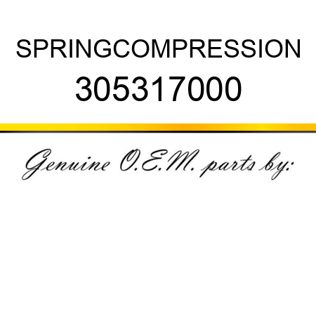 SPRING,COMPRESSION 305317000
