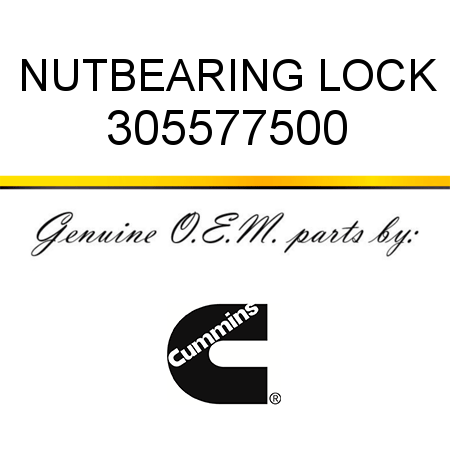 NUT,BEARING LOCK 305577500