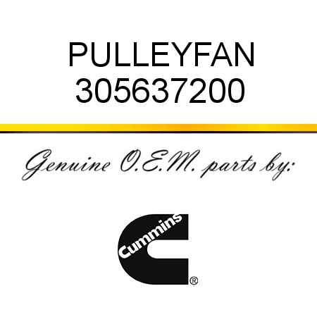 PULLEY,FAN 305637200