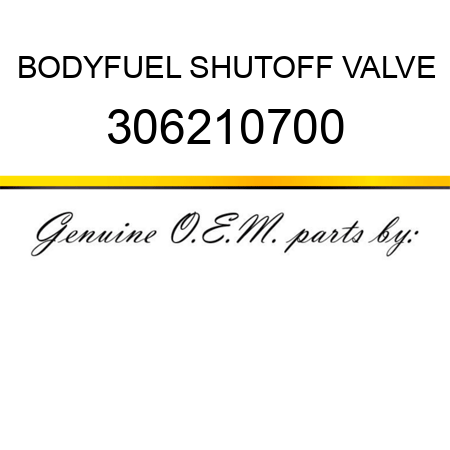 BODY,FUEL SHUTOFF VALVE 306210700