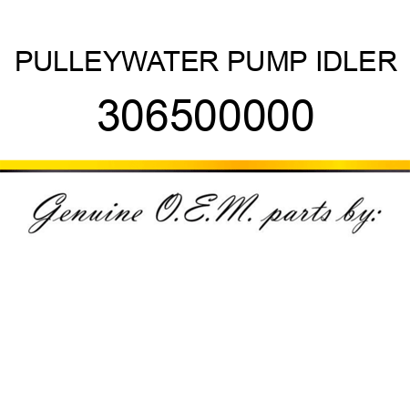 PULLEY,WATER PUMP IDLER 306500000