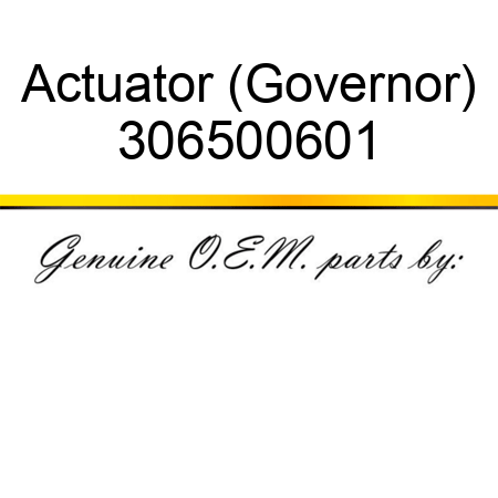 Actuator (Governor) 306500601