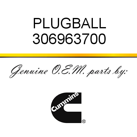 PLUG,BALL 306963700