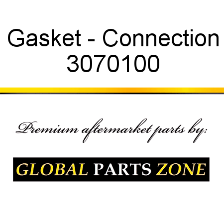 Gasket - Connection 3070100