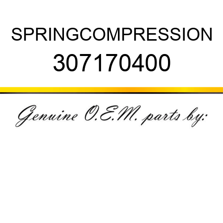 SPRING,COMPRESSION 307170400