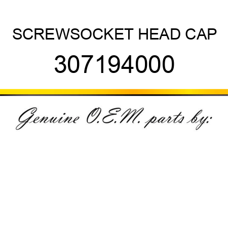 SCREW,SOCKET HEAD CAP 307194000