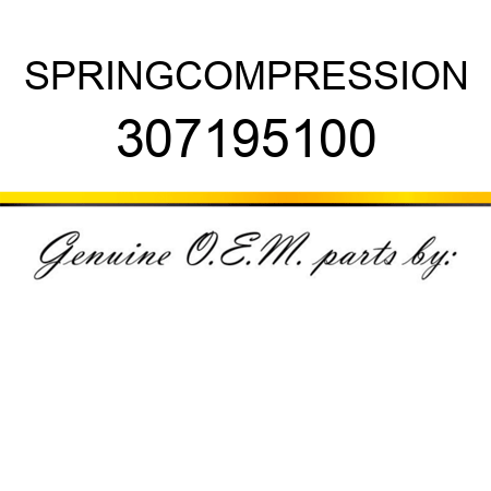 SPRING,COMPRESSION 307195100