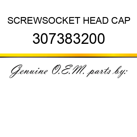 SCREW,SOCKET HEAD CAP 307383200