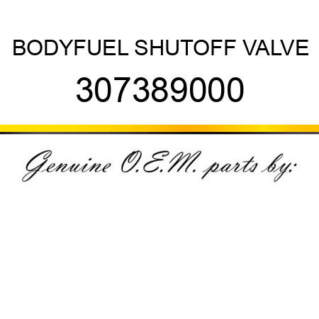 BODY,FUEL SHUTOFF VALVE 307389000