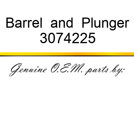 Barrel & Plunger 3074225