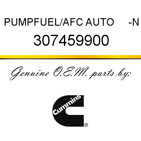 PUMP,FUEL/AFC AUTO     -N 307459900