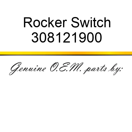 Rocker Switch 308121900