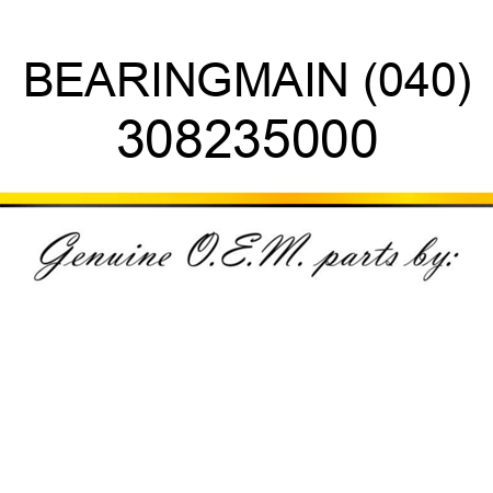 BEARING,MAIN (040) 308235000