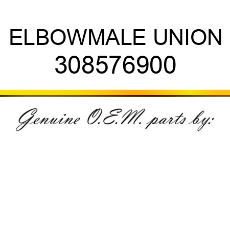 ELBOW,MALE UNION 308576900