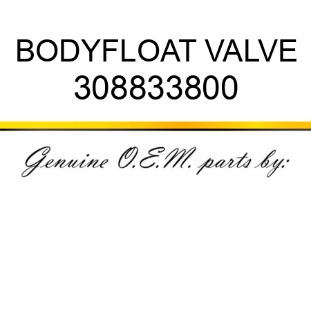 BODY,FLOAT VALVE 308833800