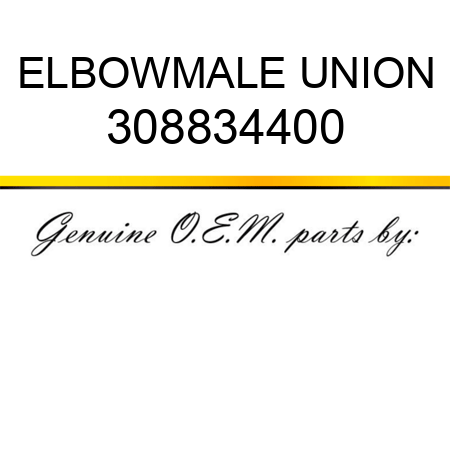 ELBOW,MALE UNION 308834400