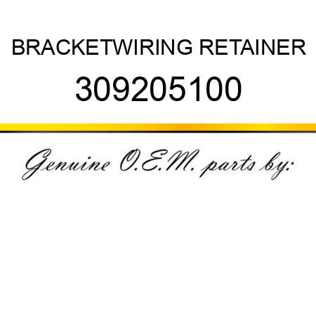 BRACKET,WIRING RETAINER 309205100